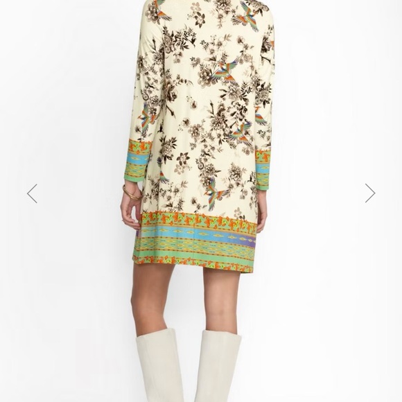 Johnny Was Embroidered Floral Label Detail in Pink, Gold & Green - Picture 5 of 15